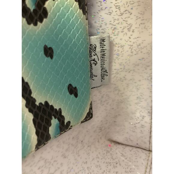 CONSUELA MEDIUM PEACH, TEAL CROSSBODY BAG WITH SNAKE PRINT - Picture 16 of 16